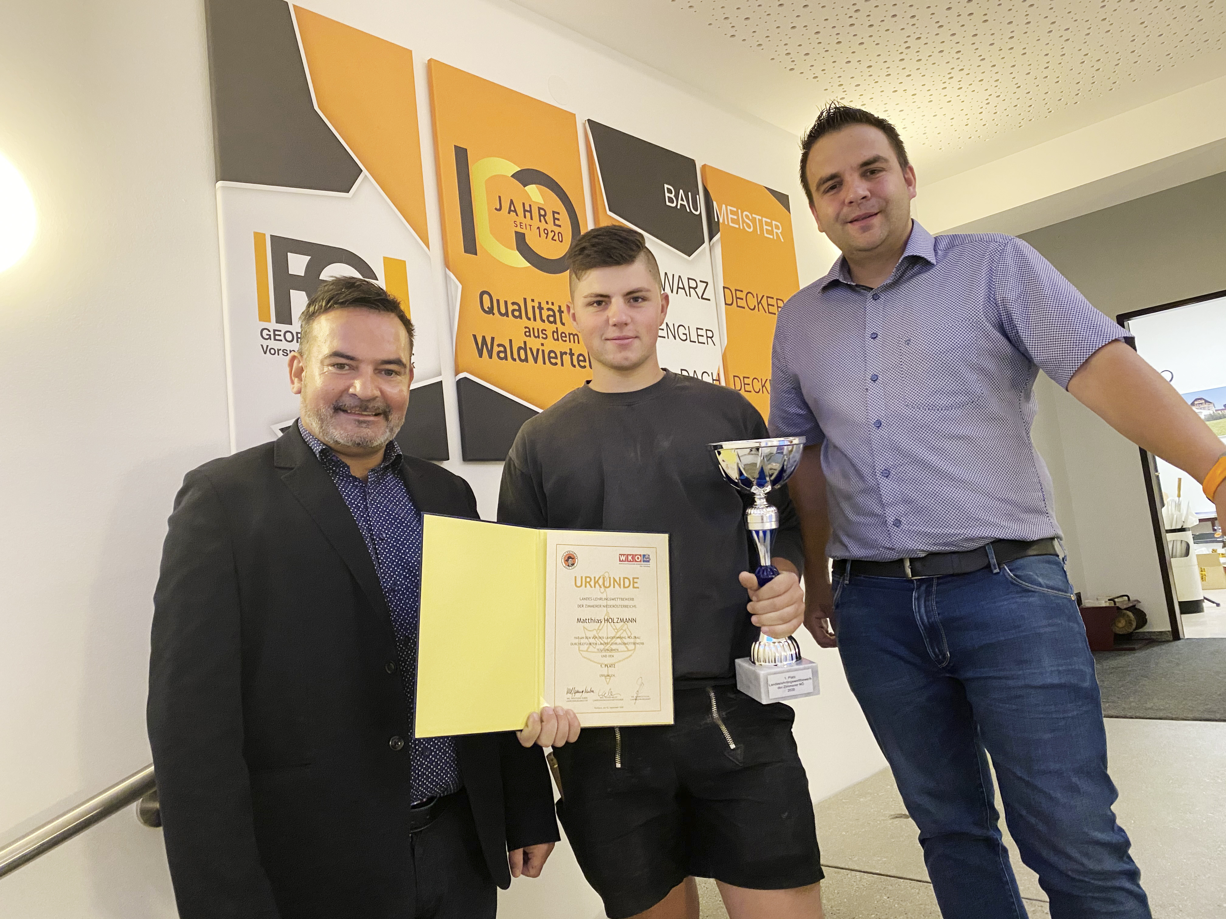 Erster Platz für Fessl-Lehrling Matthias Holzmann